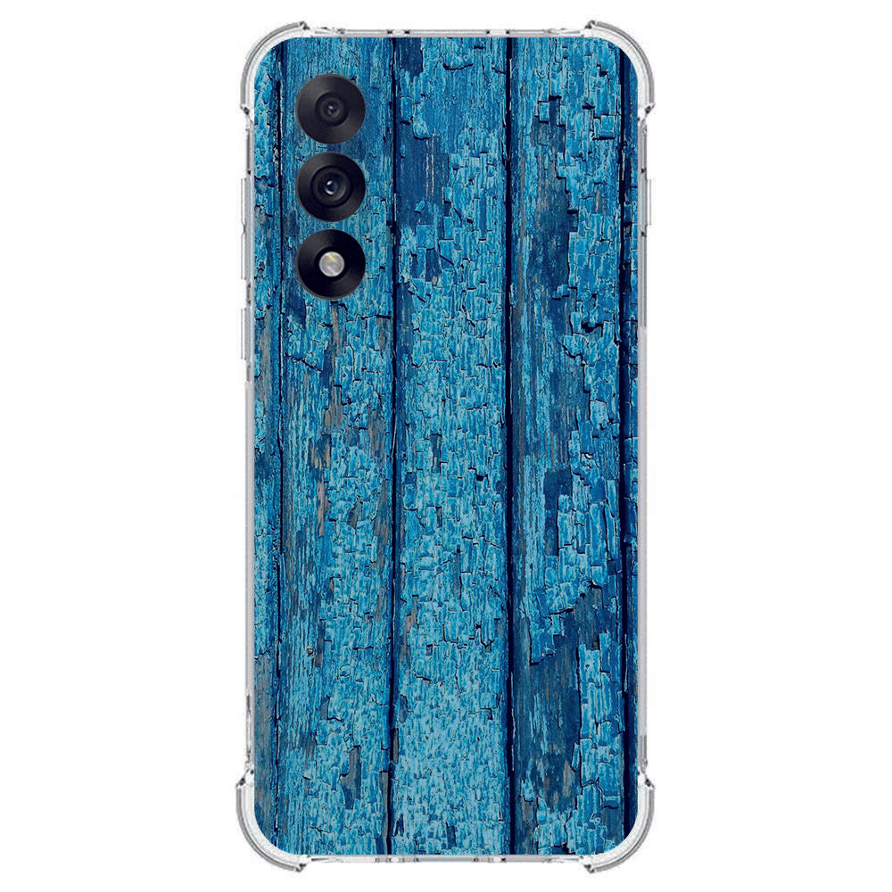 TPU Telefoonhoesje OnePlus Nord 5 - Wood Blue schokabsorberende backcover achterzijde