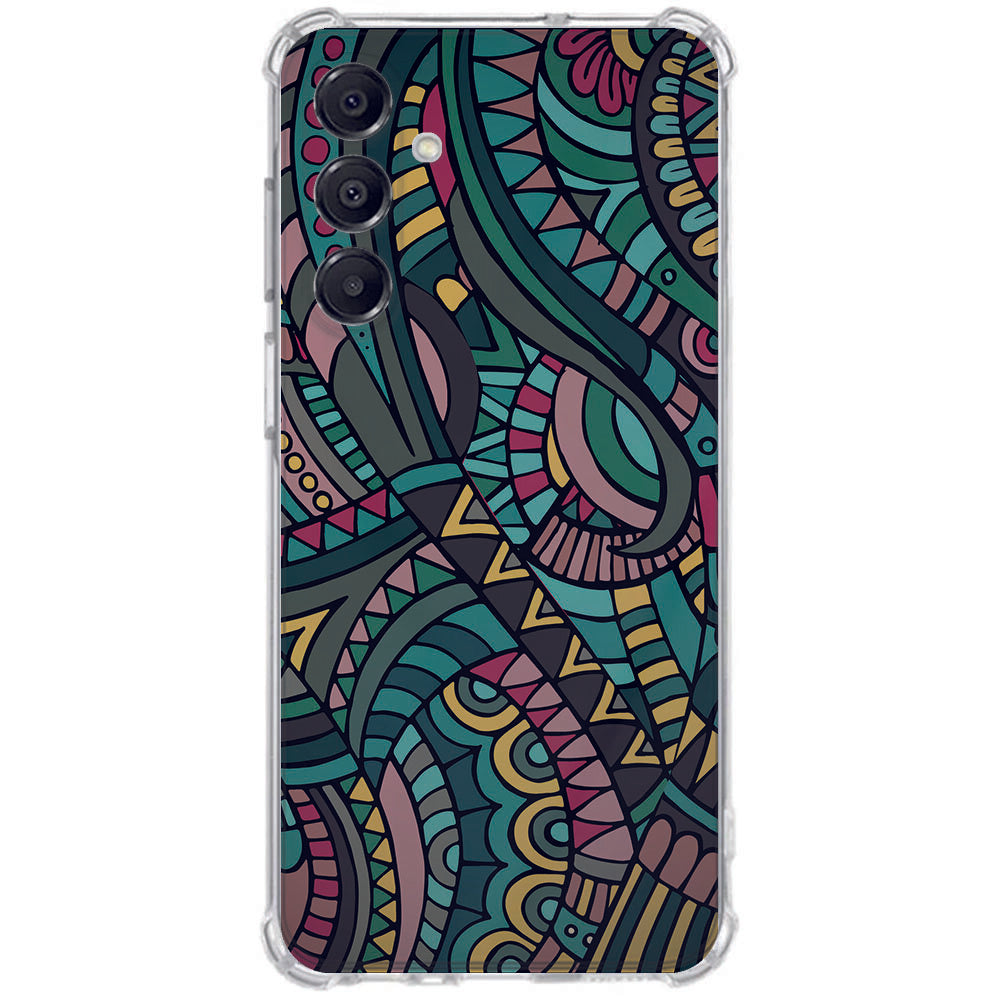 TPU Telefoonhoesje Samsung Galaxy A17 - Aztec schokabsorberende backcover design Aztec patroon aanzicht