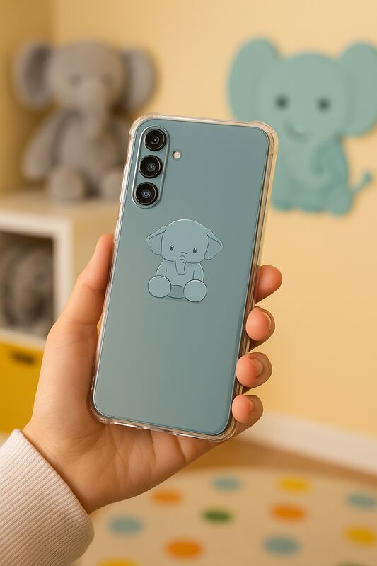 TPU Telefoonhoesje Samsung Galaxy A17 Baby Olifant schokabsorberende backcover achterzijde smartphone met olifant design