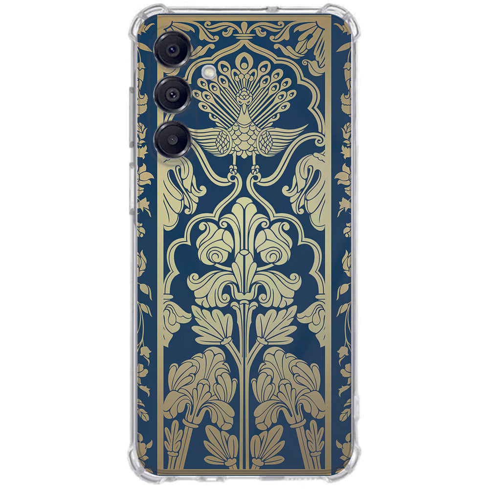 Samsung Galaxy A17 TPU Telefoonhoesje schokabsorberende backcover peacock design achterkant