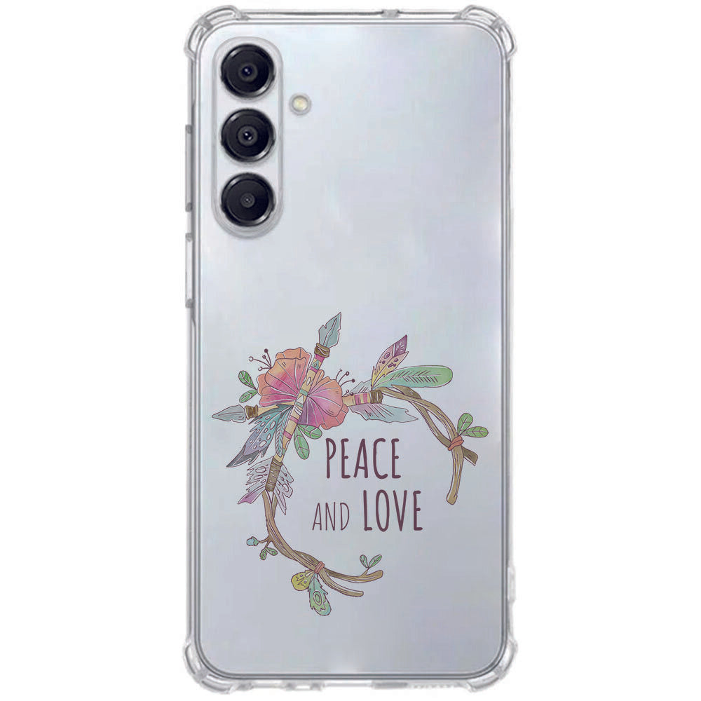 Samsung Galaxy A17 TPU Telefoonhoesje Boho Tekst achterzijde