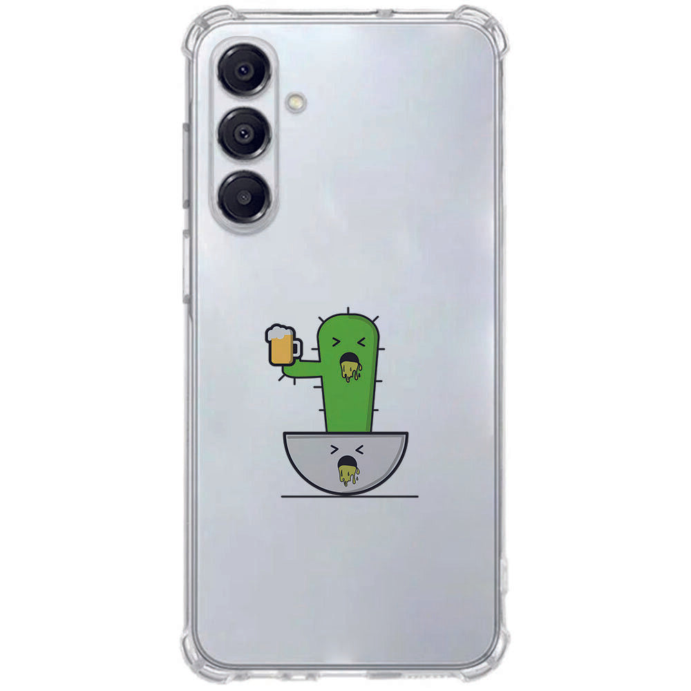 TPU Telefoonhoesje Samsung Galaxy A17 Braktus schokabsorberende backcover cactus ontwerp voorzijde