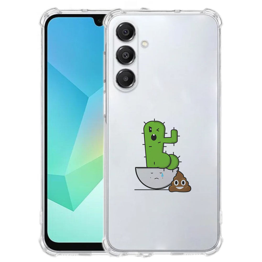 TPU Telefoonhoesje Samsung Galaxy A17 Cactus Poo schokabsorberende backcover voorkant