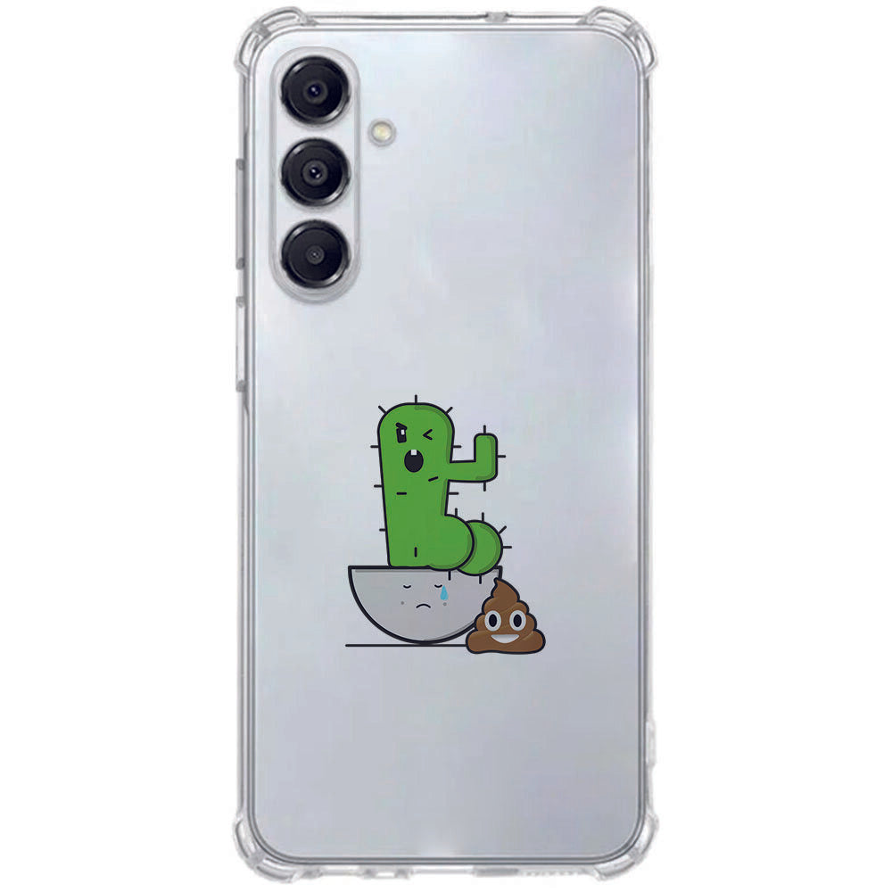 TPU Telefoonhoesje Samsung Galaxy A17 Cactus Poo schokabsorberende backcover ontwerp cactus poo aanzicht