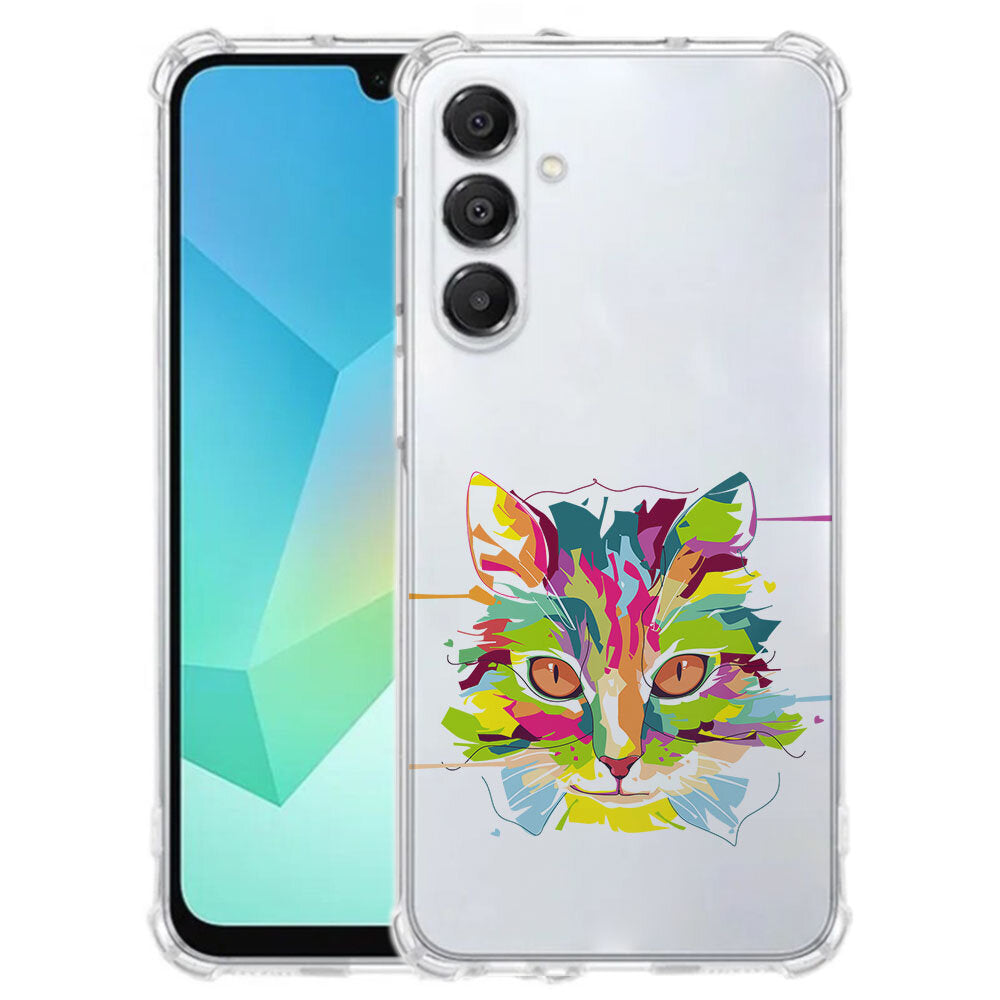 TPU Telefoonhoesje Samsung Galaxy A17 Cat Color backcover voorzijde