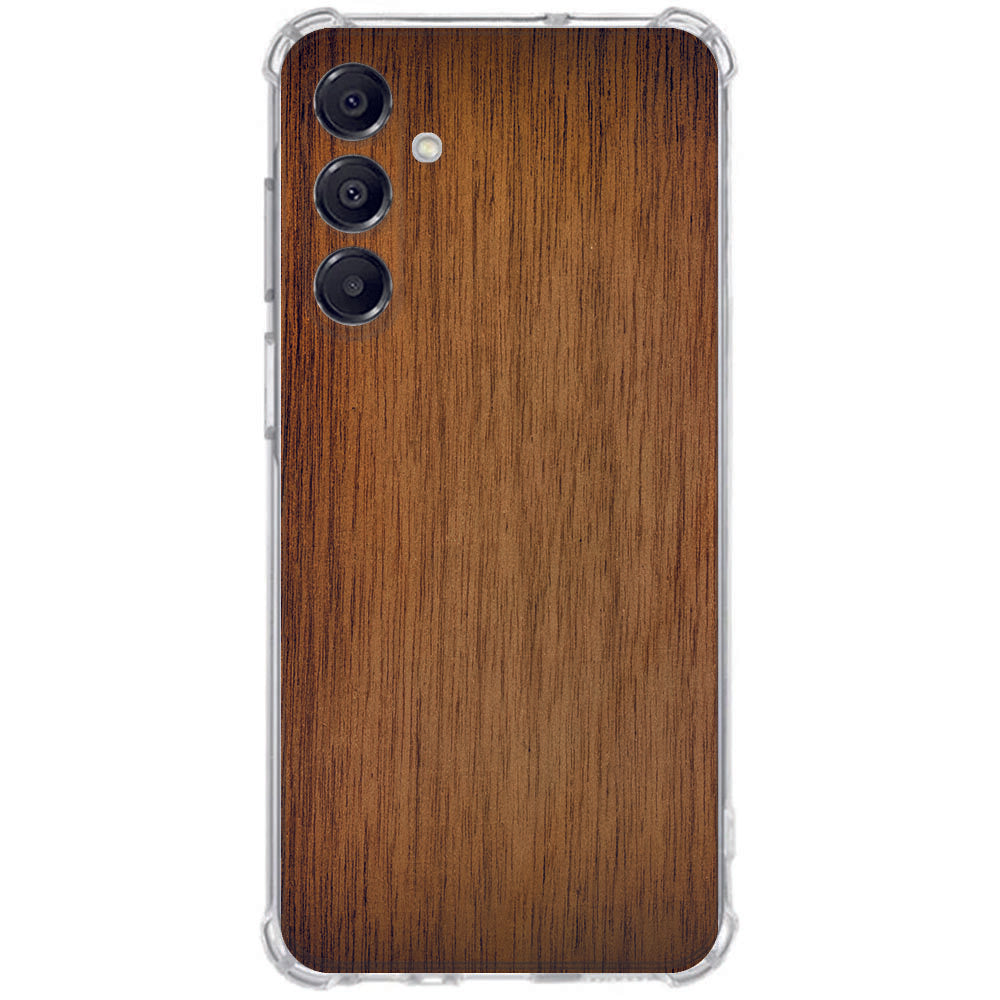 TPU Telefoonhoesje Samsung Galaxy A17 Donker Hout schokabsorberende backcover achterkant