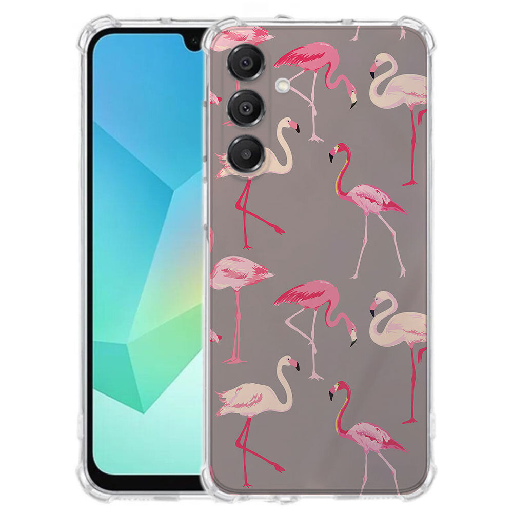 TPU Telefoonhoesje Samsung Galaxy A17 Flamingo schokabsorberende backcover aanzicht