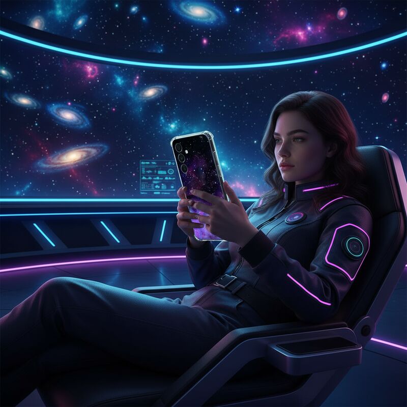 TPU Telefoonhoesje Samsung Galaxy A17 Galaxy schokabsorberende backcover design met sterrenhemel