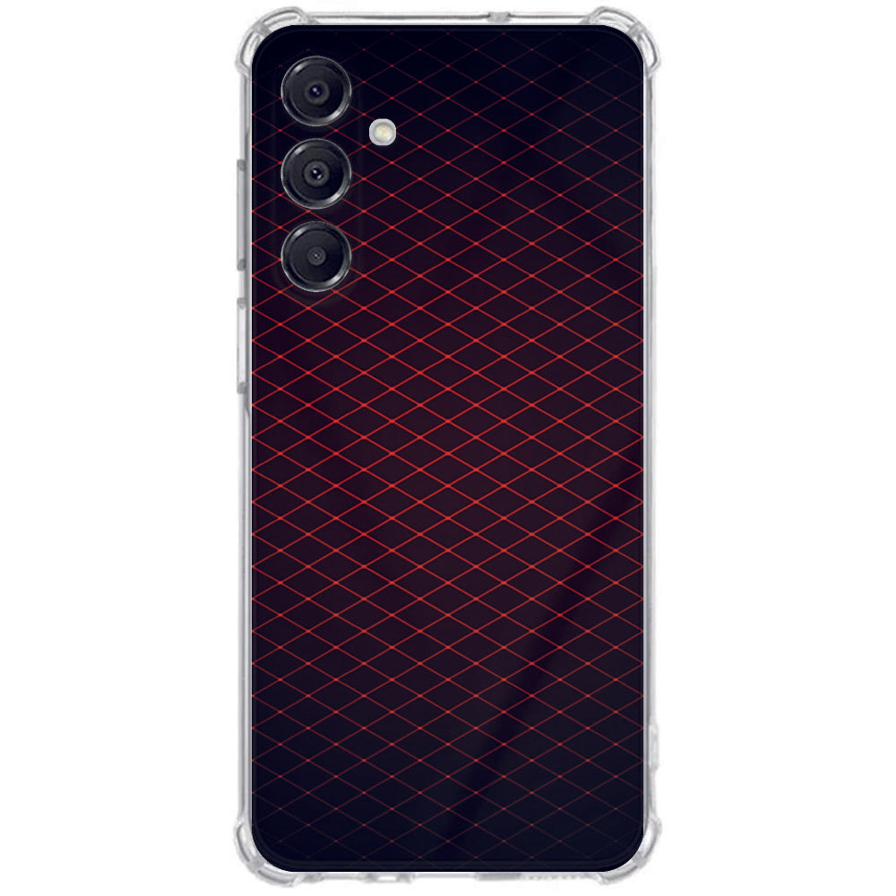 TPU Telefoonhoesje Samsung Galaxy A17 Geruit Rood schokabsorberende backcover achteraanzicht