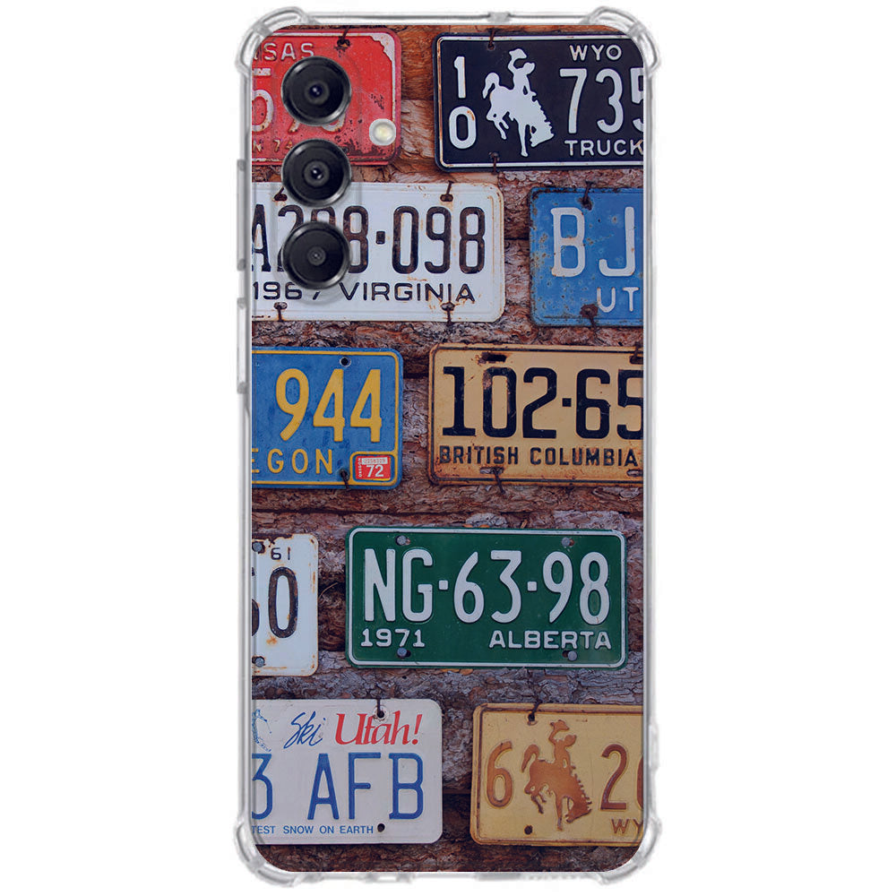 Samsung Galaxy A17 TPU Telefoonhoesje Kentekenplaten schokabsorberende backcover achterkant