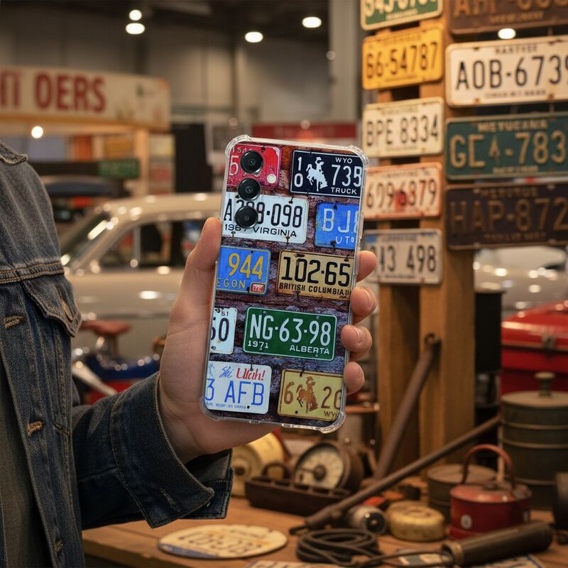 Samsung Galaxy A17 TPU Telefoonhoesje Kentekenplaten schokabsorberende backcover hand