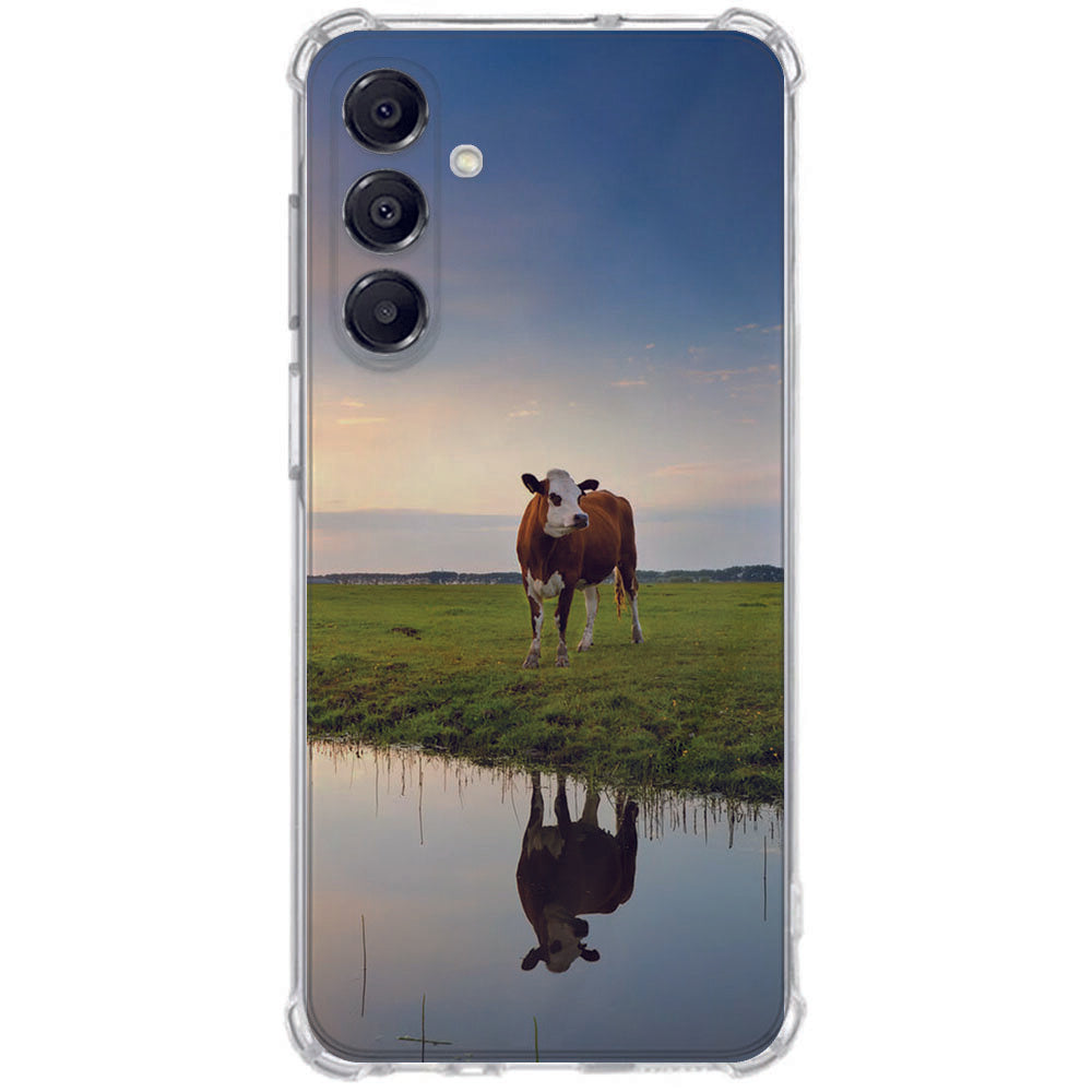 Samsung Galaxy A17 TPU Telefoonhoesje KoeTPU schokabsorberende backcover aanzicht