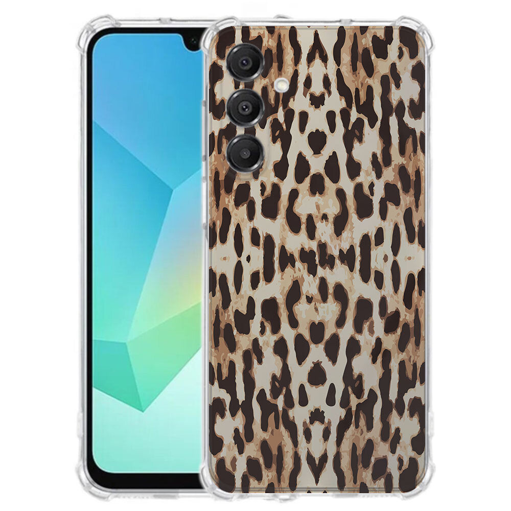 Samsung Galaxy A17 TPU Telefoonhoesje Leopard schokabsorberende backcover achterzijde