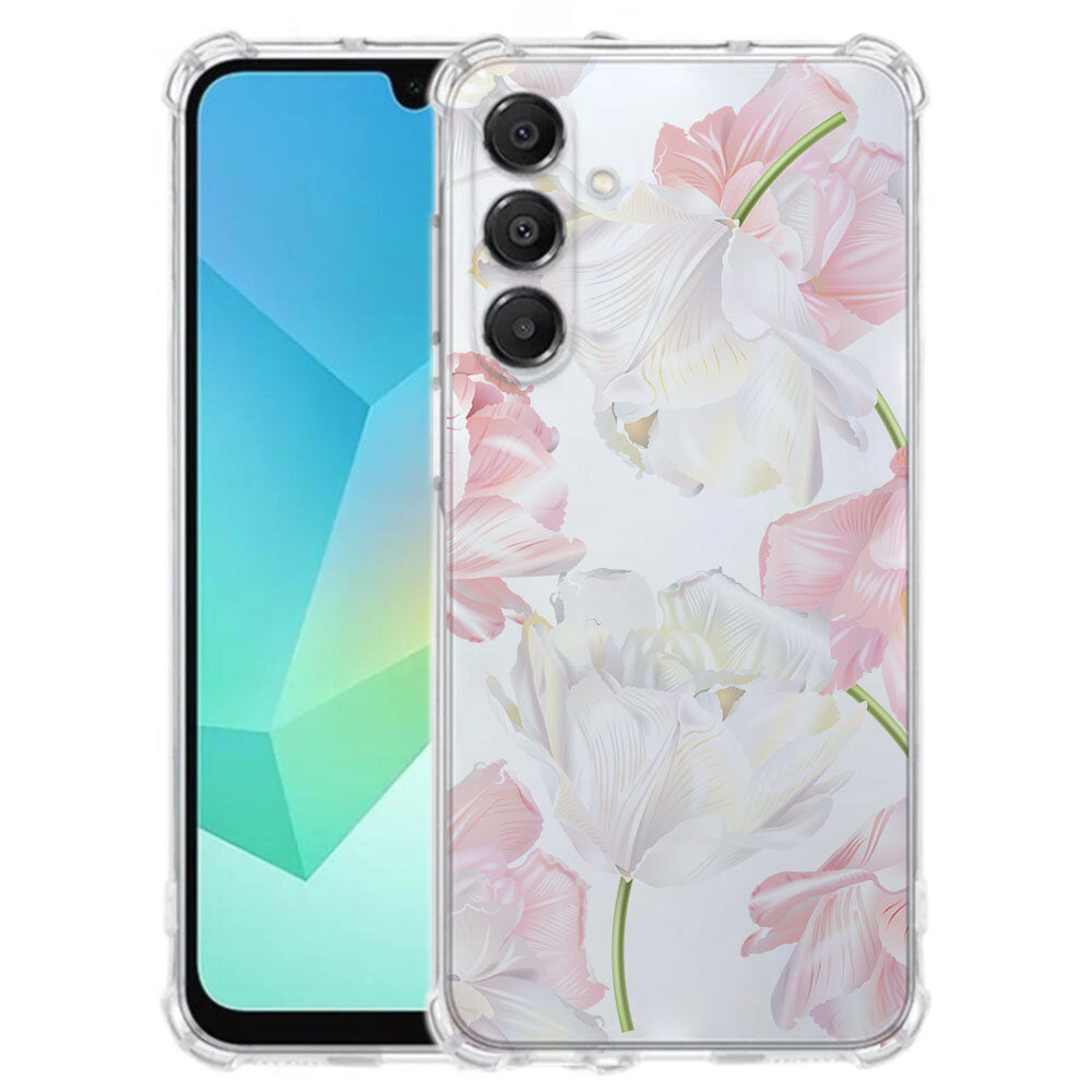 Samsung Galaxy A17 TPU Telefoonhoesje Lovely Flowers schokabsorberende backcover aanzicht