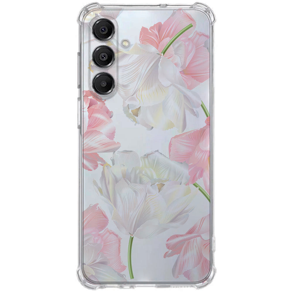 Samsung Galaxy A17 TPU Telefoonhoesje Lovely Flowers schokabsorberende backcover achteraanzicht