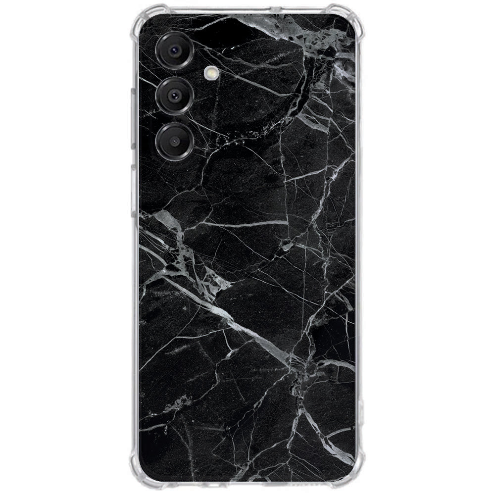 TPU Telefoonhoesje Samsung Galaxy A17 Marmer Zwart schokabsorberende backcover achterzijde