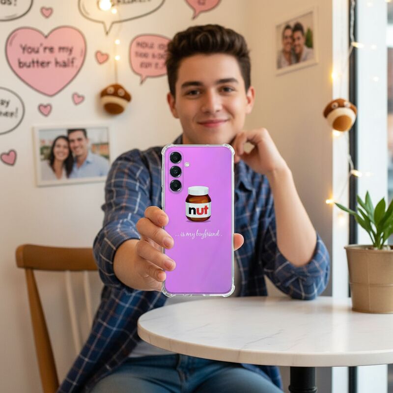 TPU Telefoonhoesje Samsung Galaxy A17 Nut Boyfriend schokabsorberende backcover front