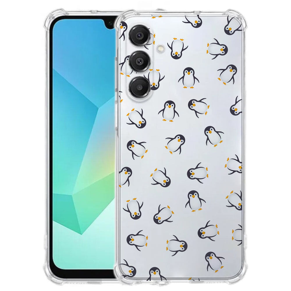 TPU Telefoonhoesje Samsung Galaxy A17 Pinguïn schokabsorberende backcover achteraanzicht