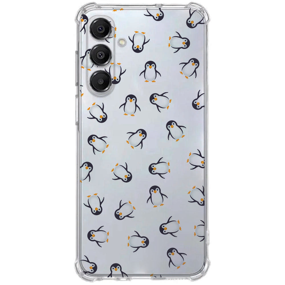 TPU Telefoonhoesje Samsung Galaxy A17 Pinguïn schokabsorberende backcover achteraanzicht