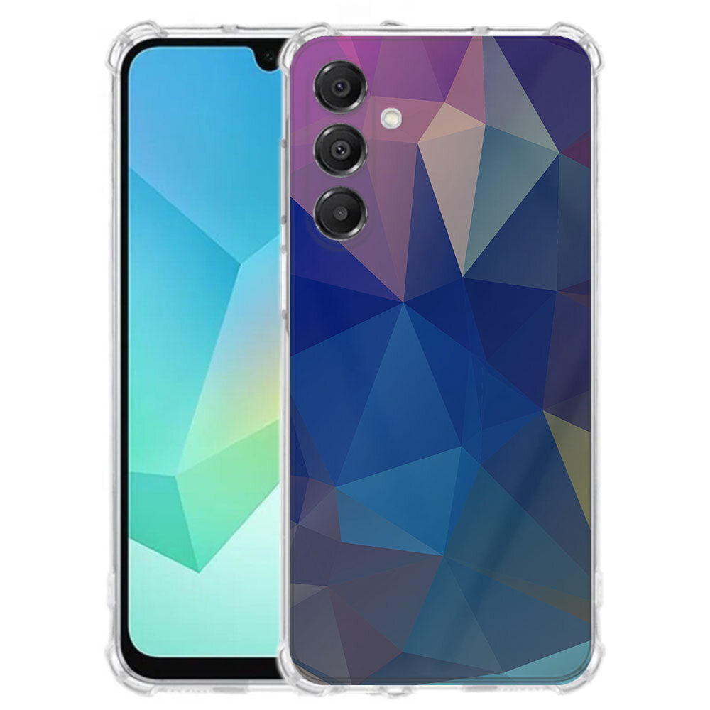 Samsung Galaxy A17 TPU Telefoonhoesje Polygon Dark backcover aanzicht