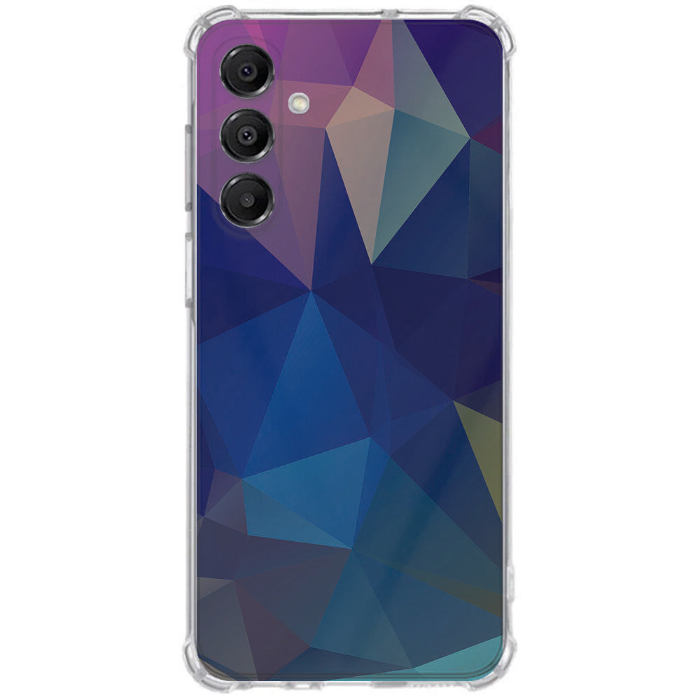 Samsung Galaxy A17 TPU Telefoonhoesje Polygon Dark achterkant