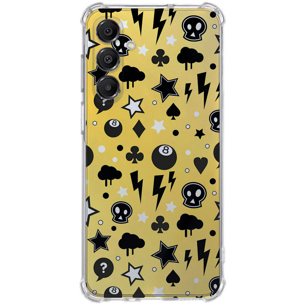 Samsung Galaxy A17 TPU Telefoonhoesje Punk Yellow achterkant