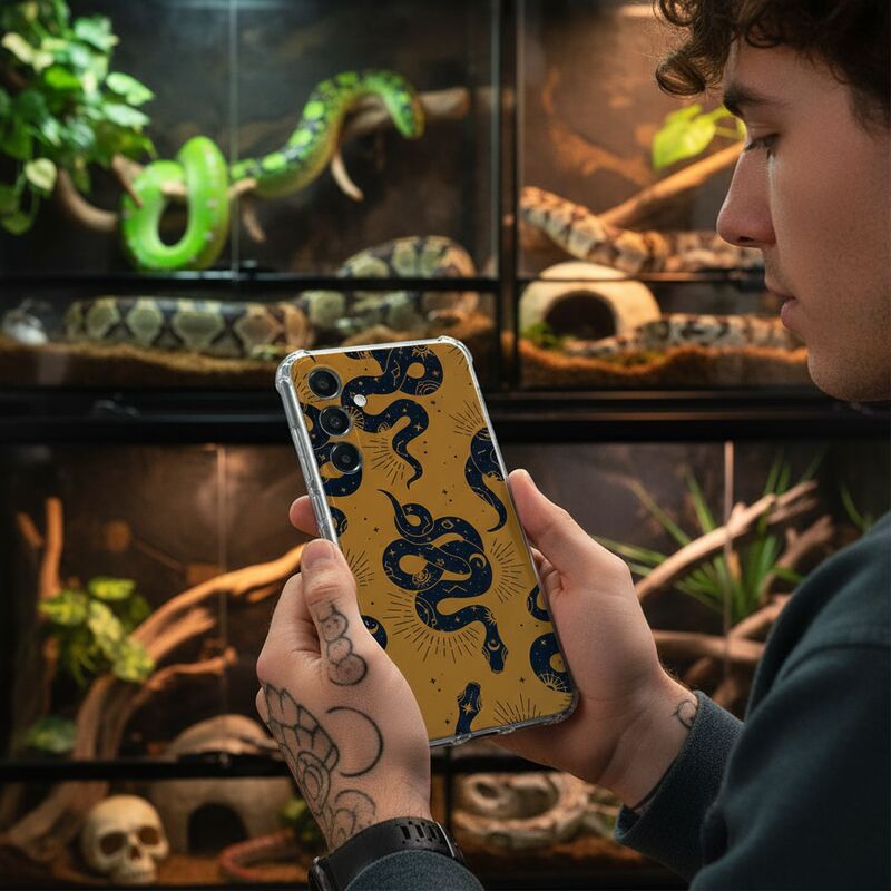 TPU Telefoonhoesje Samsung Galaxy A17 Snakes schokabsorberende backcover aanzicht