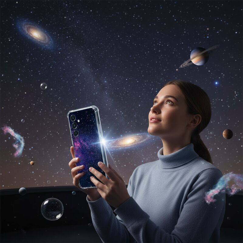 Samsung Galaxy A17 TPU Telefoonhoesje Stars schokabsorberende backcover model met sterren patroon