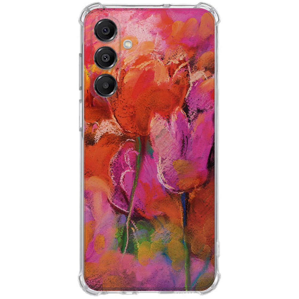TPU Telefoonhoesje Samsung Galaxy A17 Tulips schokabsorberende backcover achterkant kleurrijke tulpen