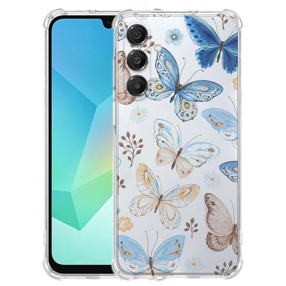 TPU Telefoonhoesje Samsung Galaxy A17 Vlinder schokabsorberende backcover ontwerpen transparant vlinders
