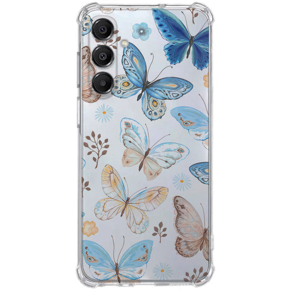 TPU Telefoonhoesje Samsung Galaxy A17 Vlinder schokabsorberende backcover design vlinders aanzicht