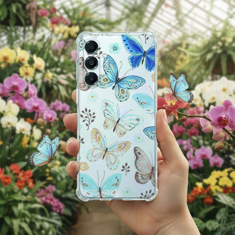 TPU Telefoonhoesje Samsung Galaxy A17 Vlinder schokabsorberende backcover achterkant vlinderdesign