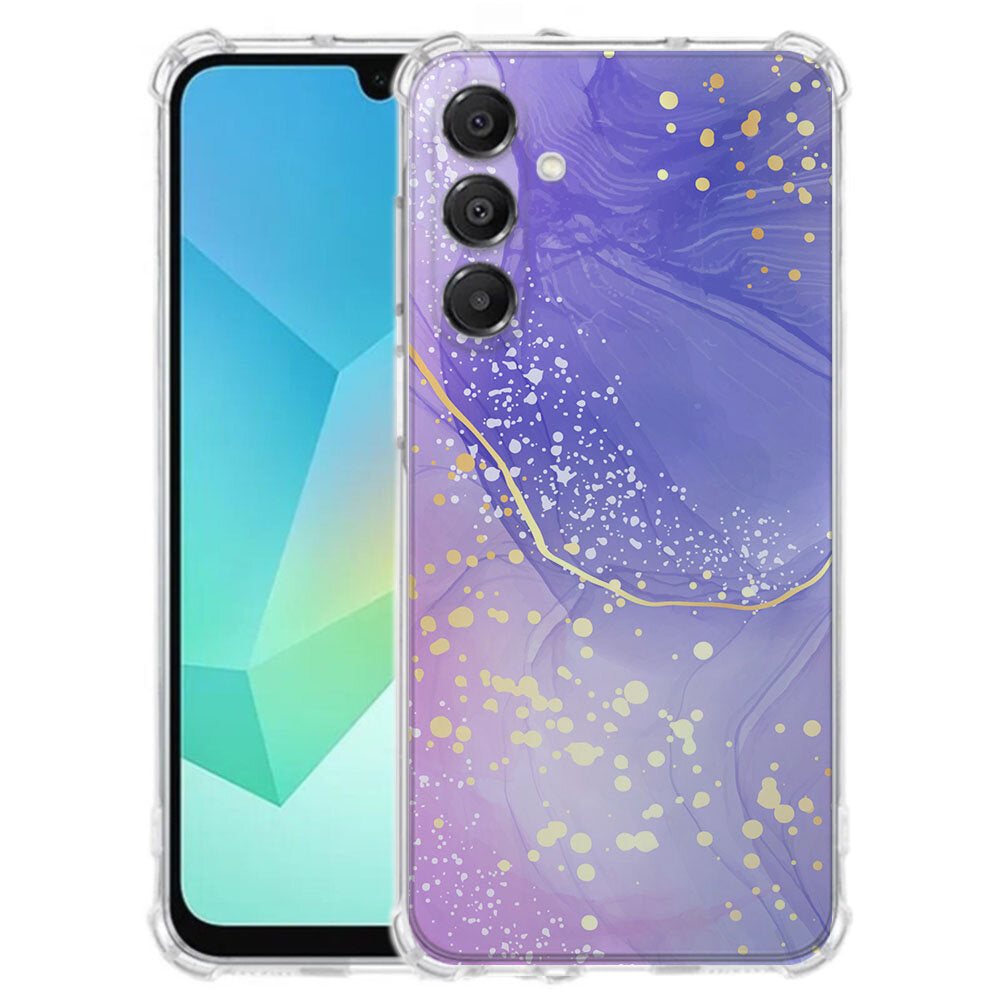 Samsung Galaxy A17 TPU Telefoonhoesje Watercolor Paars schokabsorberende backcover voorzijde
