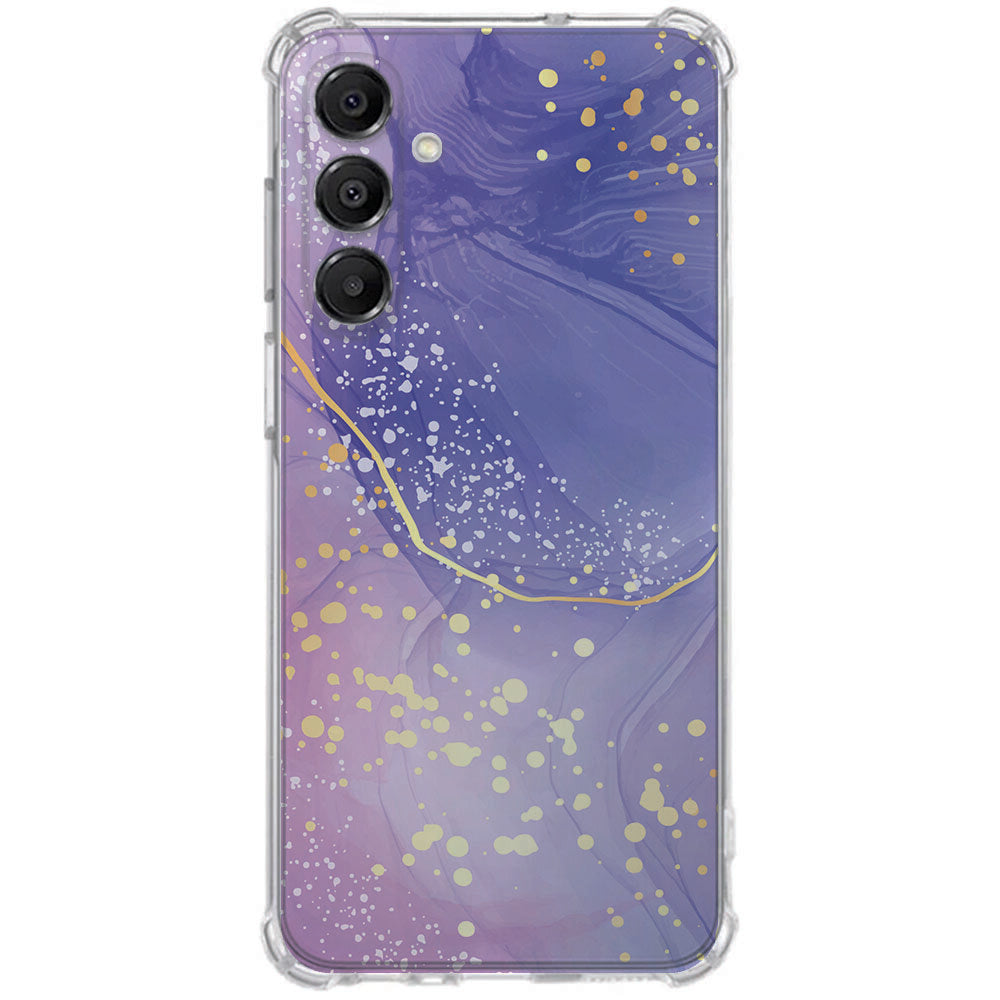TPU Telefoonhoesje Samsung Galaxy A17 Watercolor Paars schokabsorberende backcover achteraanzicht