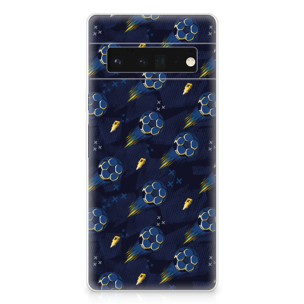 Google Pixel 6 Pro TPU bumper Voetbal design achterkant