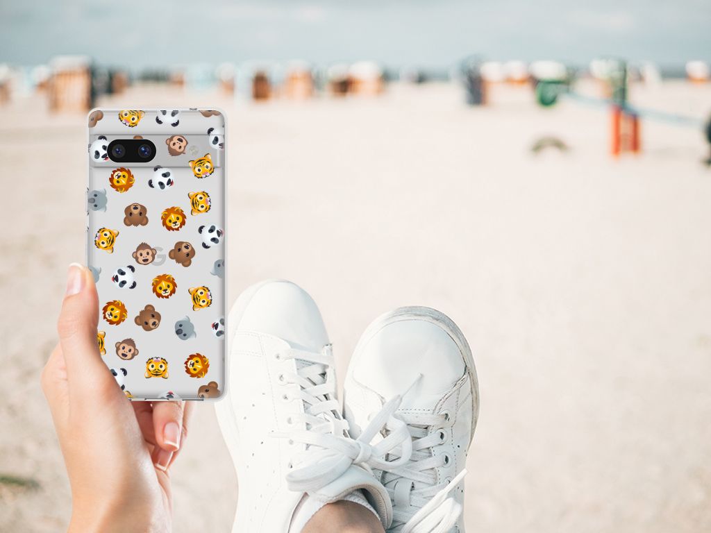 TPU bumper voor Google Pixel 7A Dieren Emojis B2C Telecom