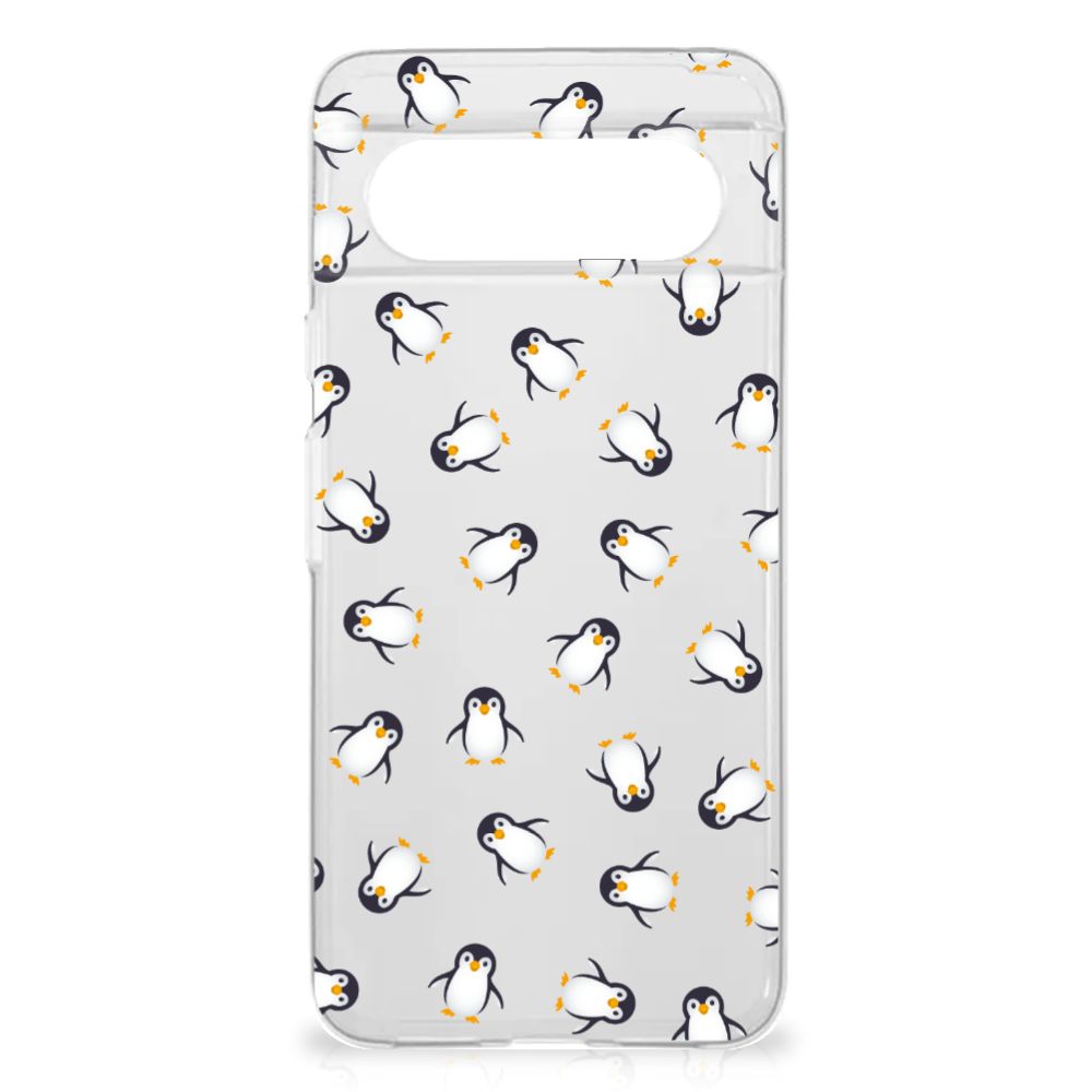 Google Pixel 8 TPU bumper voor Google Pixel 8 Pinguïn pinguïn design achterkant