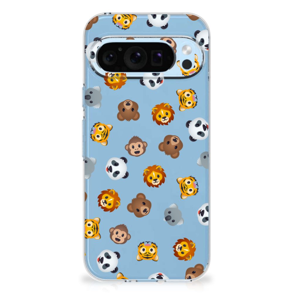 Google Pixel 9 | 9 Pro TPU bumper Dieren Emojis achterkant