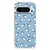 TPU bumper voor Google Pixel 9 | 9 Pro Pinguïn hoesje blauw pinguïns achteraanzicht