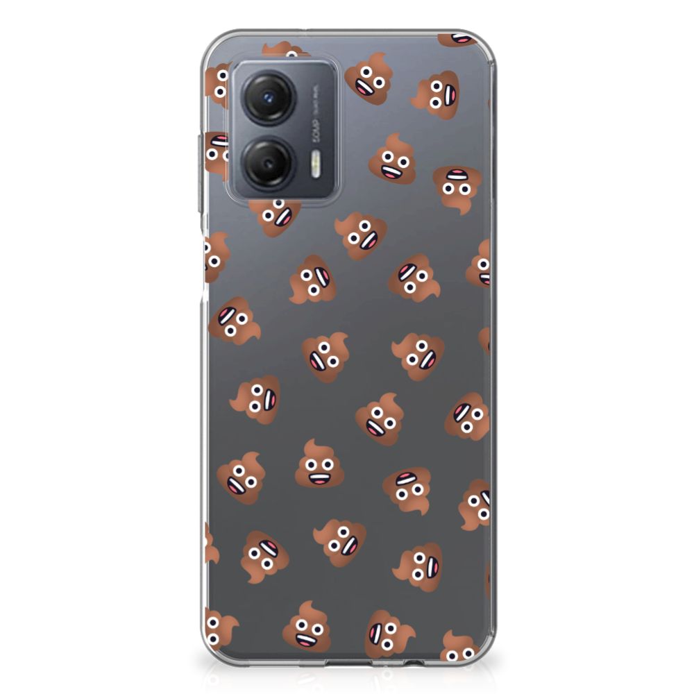 Motorola Moto G53 TPU bumper voor Motorola Moto G53 Poep Emojis achterkant