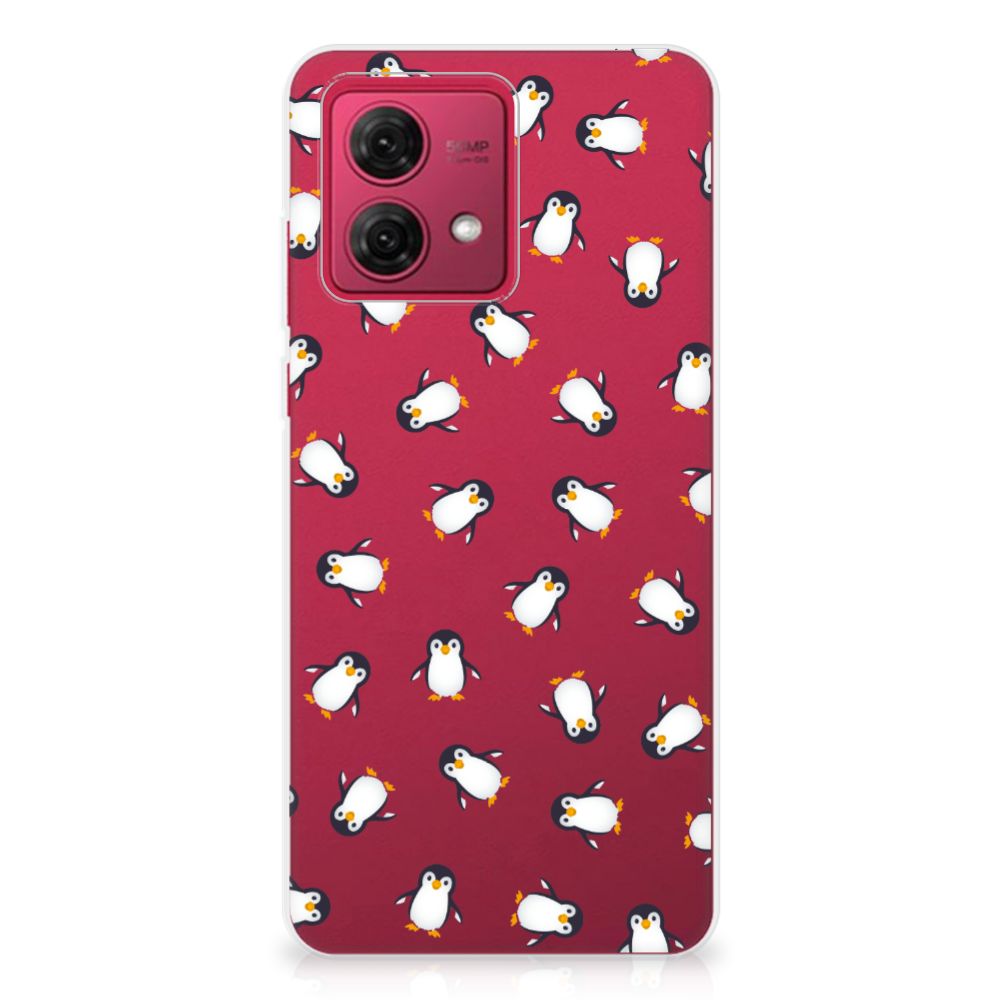 Motorola Moto G84 TPU bumper Pinguïn achterkant