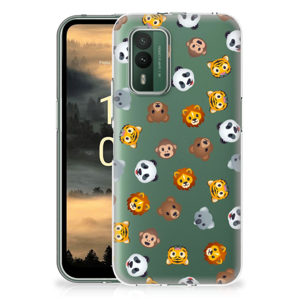 Nokia XR21 TPU bumper Dieren Emojis achterkant