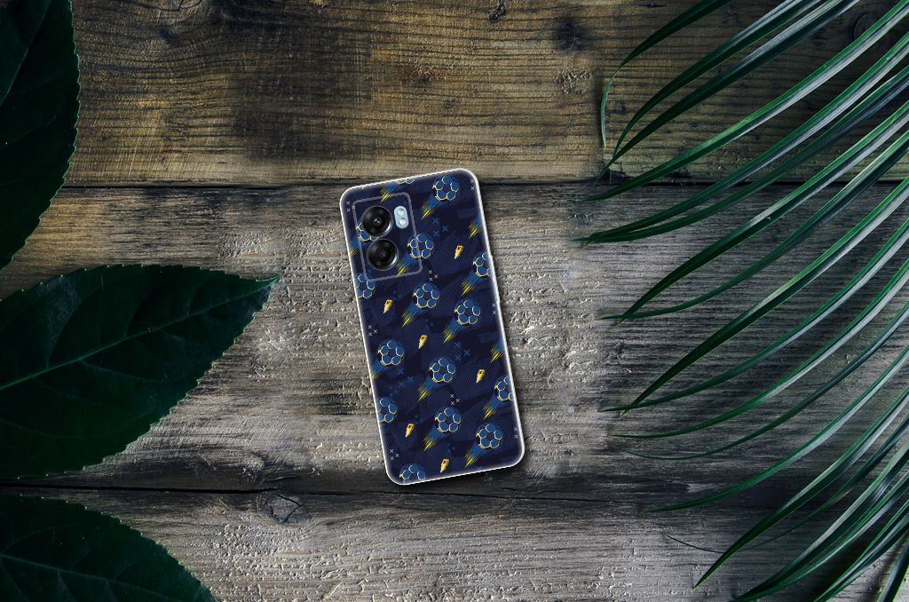 OPPO A77 A57 5G TPU bumper Voetbal design aanzicht