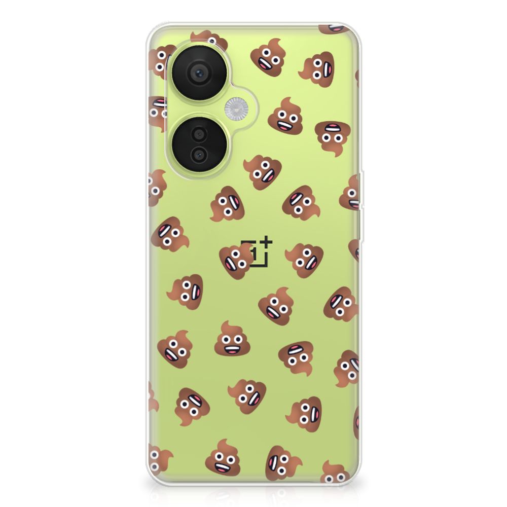 OnePlus Nord CE 3 Lite TPU bumper Poep Emojis achteraanzicht