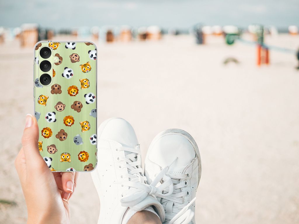 Samsung Galaxy A35 TPU bumper voor Samsung Galaxy A35 Dieren Emojis aanzicht
