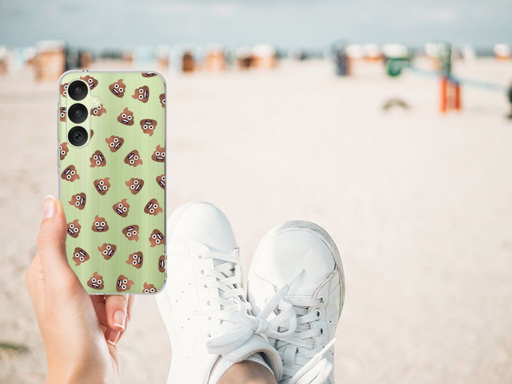 Samsung Galaxy A35 TPU bumper voor Samsung Galaxy A35 Poep Emojis design poep emojis aanzicht