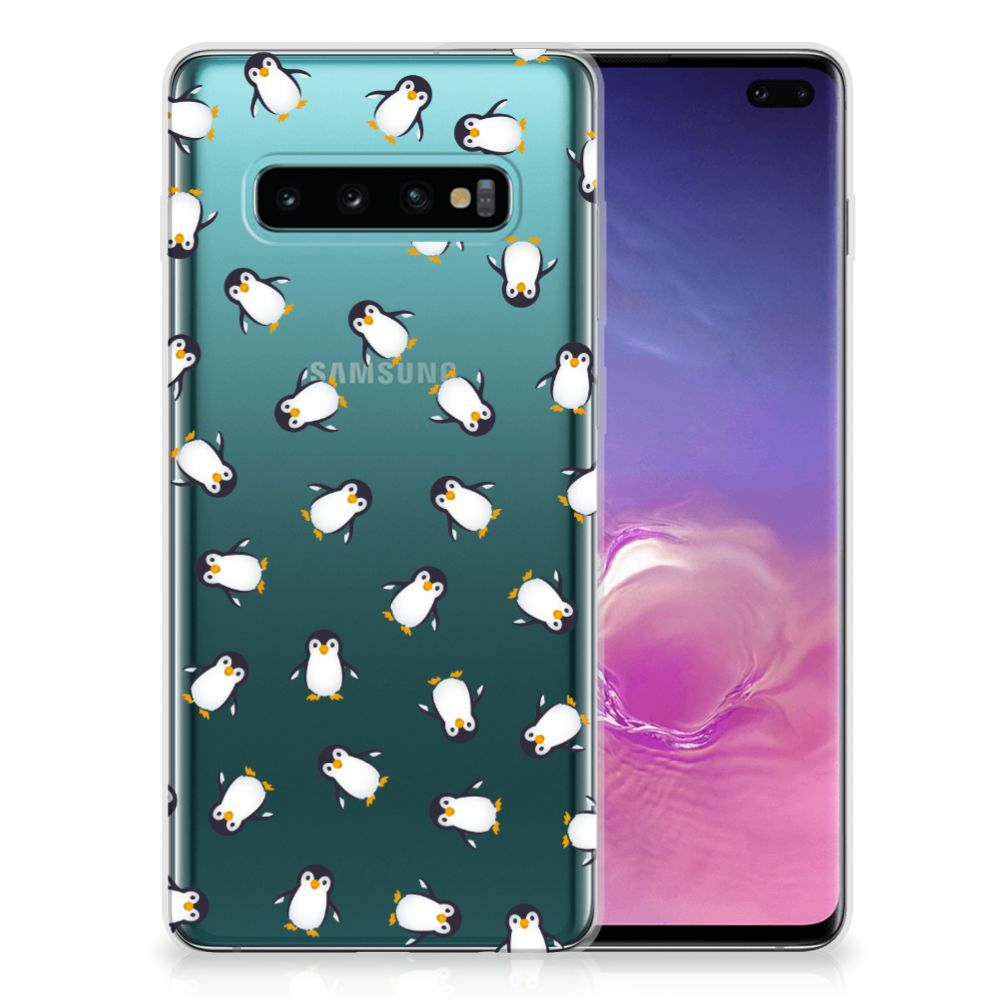 Samsung Galaxy S10 Plus TPU bumper Pinguïn achterzijde