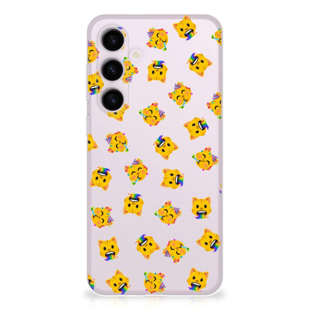 Samsung Galaxy S24 Plus TPU bumper Katten Emojis achterkant