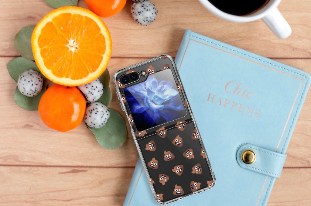 TPU bumper voor Samsung Galaxy Z Flip 5 Poep Emojis