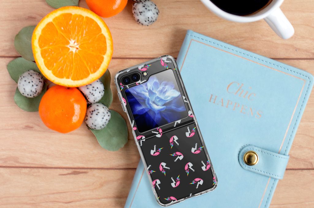 TPU bumper voor Samsung Galaxy Z Flip 5 Unicorns